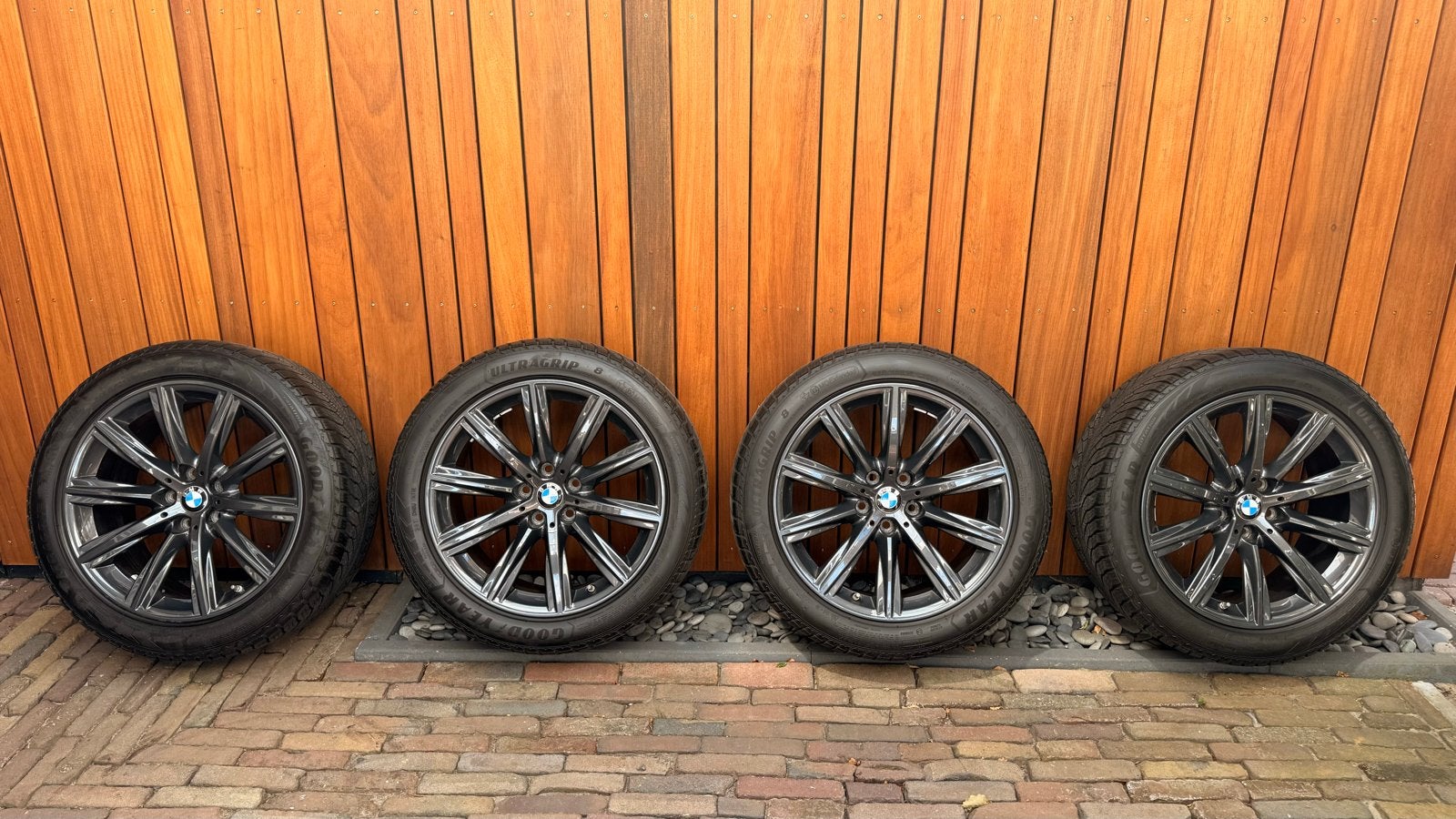 BMW 5 serie 18 inch velgen met Goodyear winterbanden G11 G10, Auto-onderdelen, 18 inch, Banden en Velgen, Personenwagen, Gebruikt