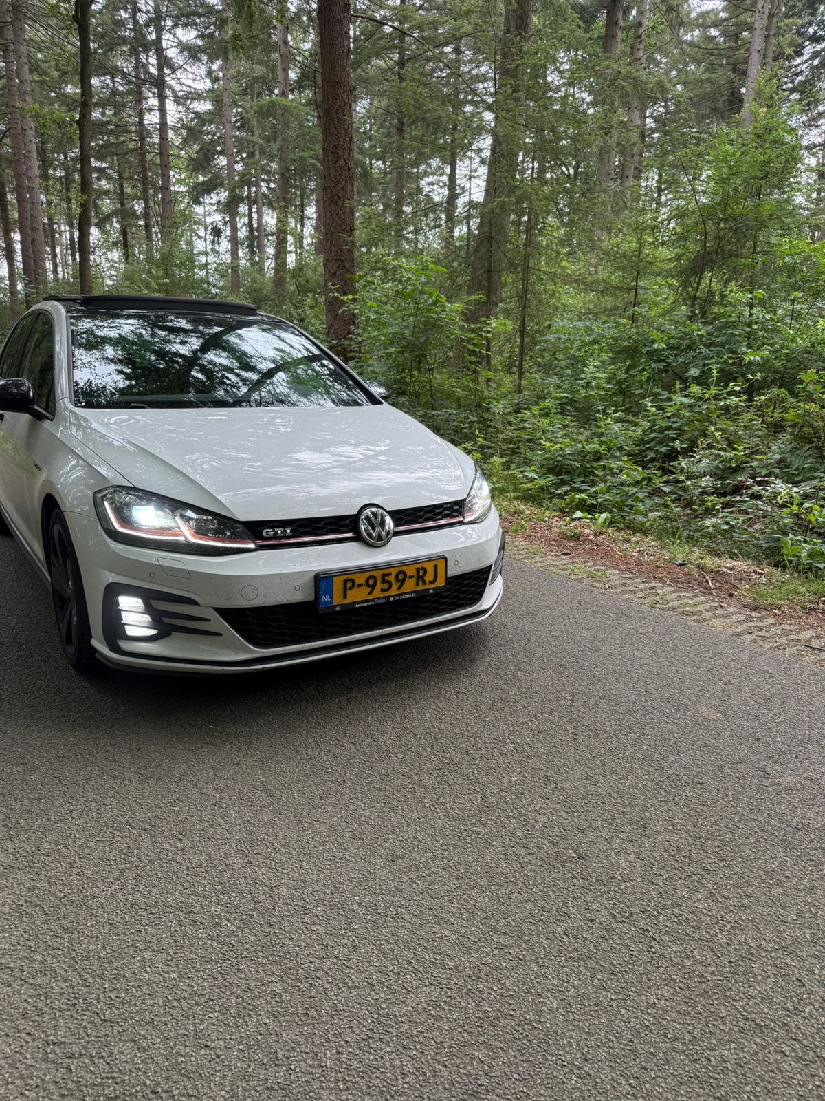Volkswagen Golf 2.0 TSI GTI Performance PANO, Stof, 4 cilinders, 700 kg, Wit