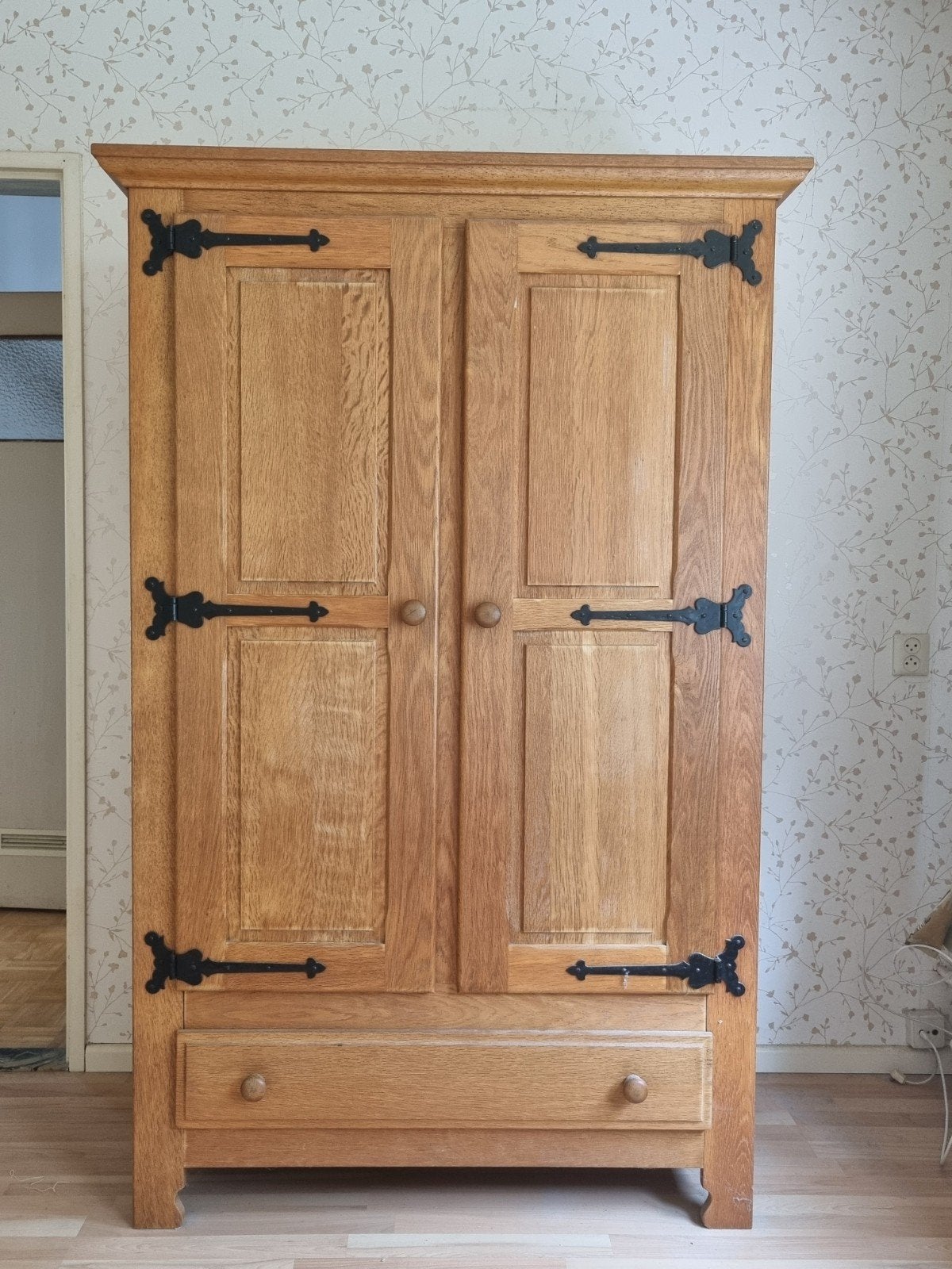 Massief eikenhouten Oisterwijk kast met lades en planken, Huis en Inrichting, Ophalen, Gebruikt, Rustiek, Eikenhout