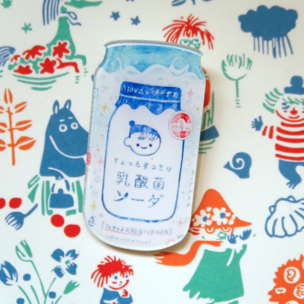 Japans Calpis drankje speldje van acryl pin badge broche, Verzenden, Nieuw, Overige onderwerpen, Speldje of Pin