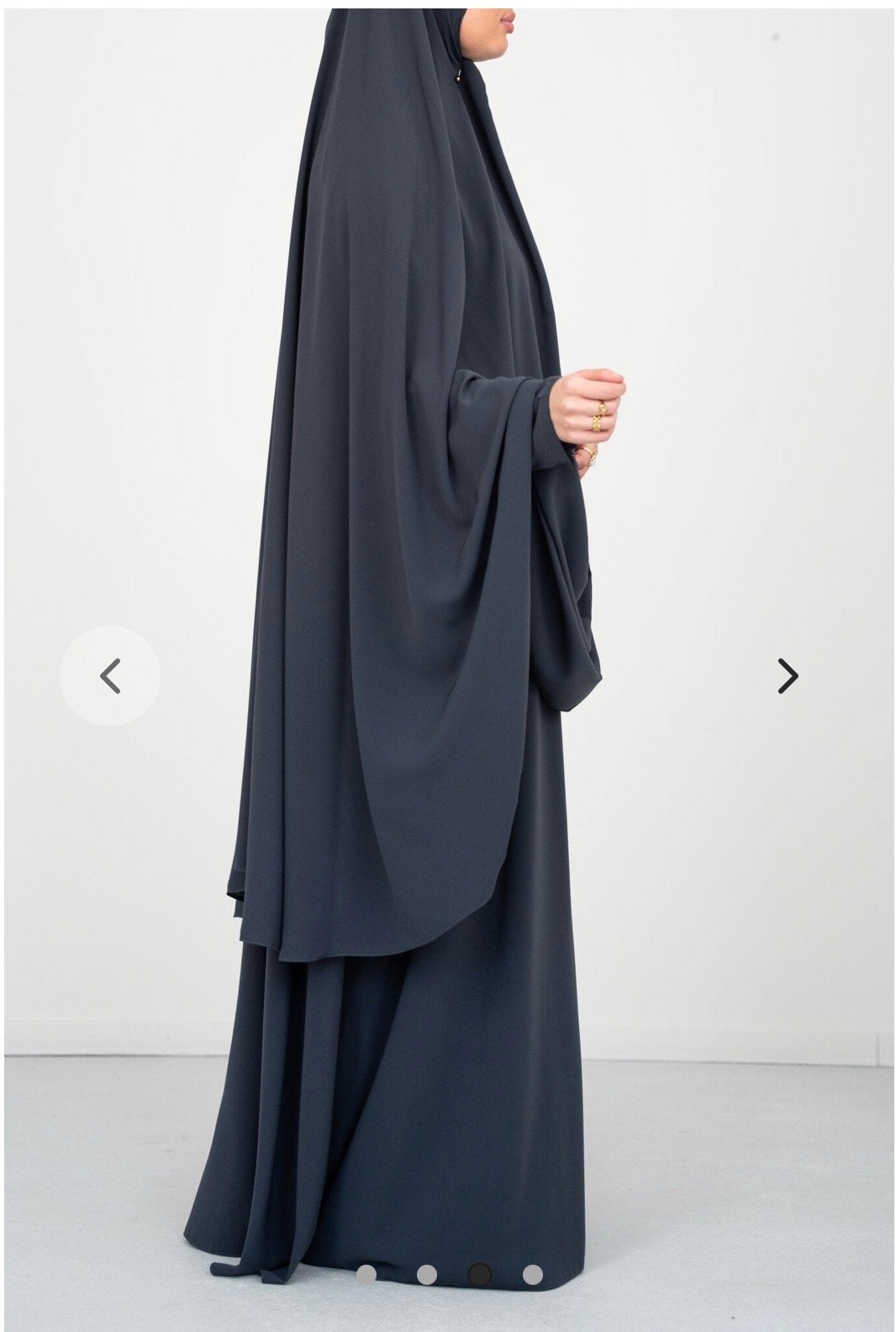 Nieuwe Abaya By Rofayda Shadow (Donkergrijs) met Khimar, Kleding | Dames, Nieuw, Ophalen of Verzenden, Maat 36 (S), Grijs