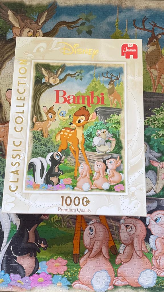 Bambi puzzel 1000 stukjes, Ophalen of Verzenden, 500 t/m 1500 stukjes, Zo goed als nieuw
