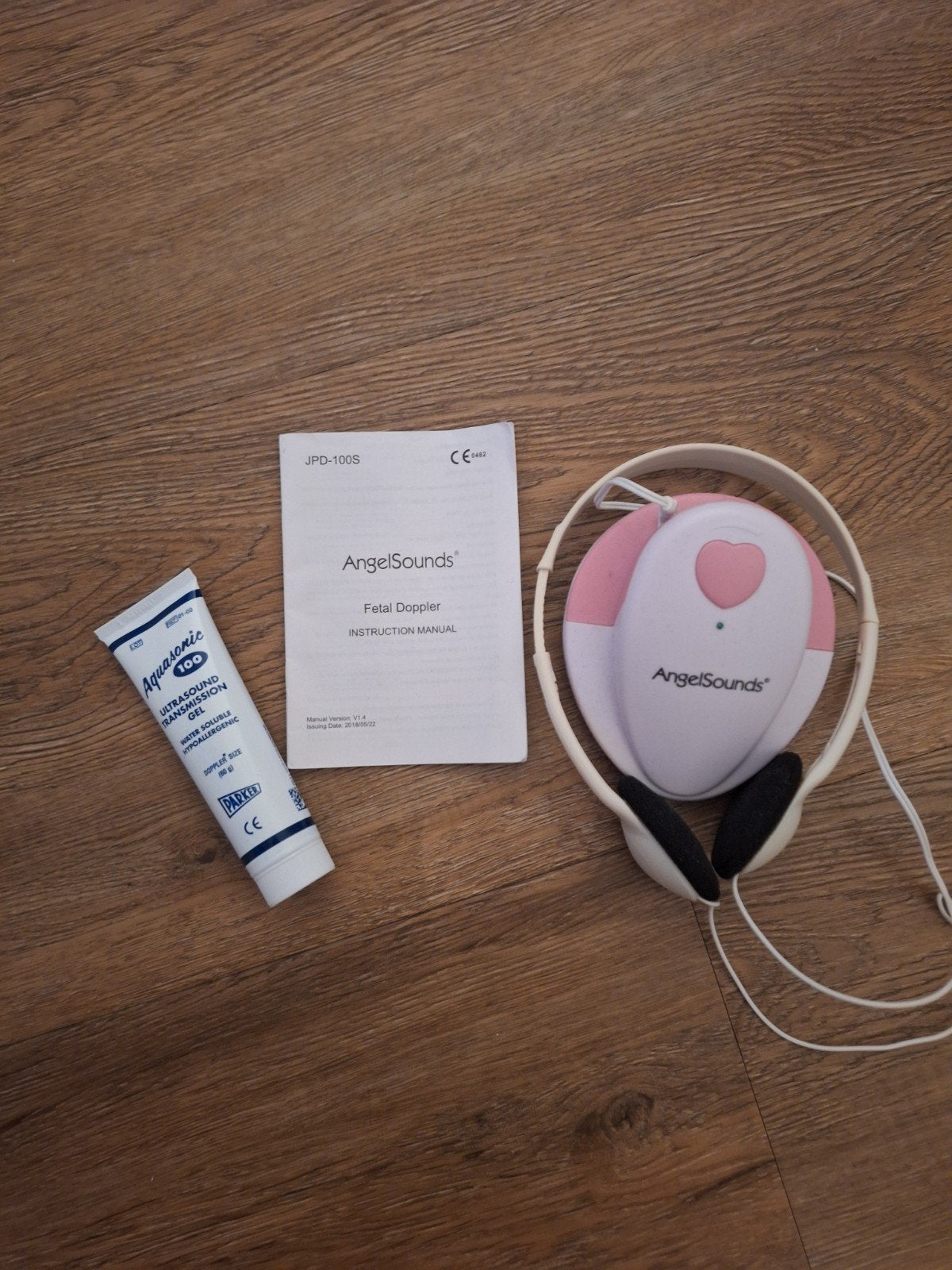 AngelSounds Foetale Doppler met gel en handleiding, Ophalen of Verzenden, Zo goed als nieuw, Zwangerschap en Bevalling