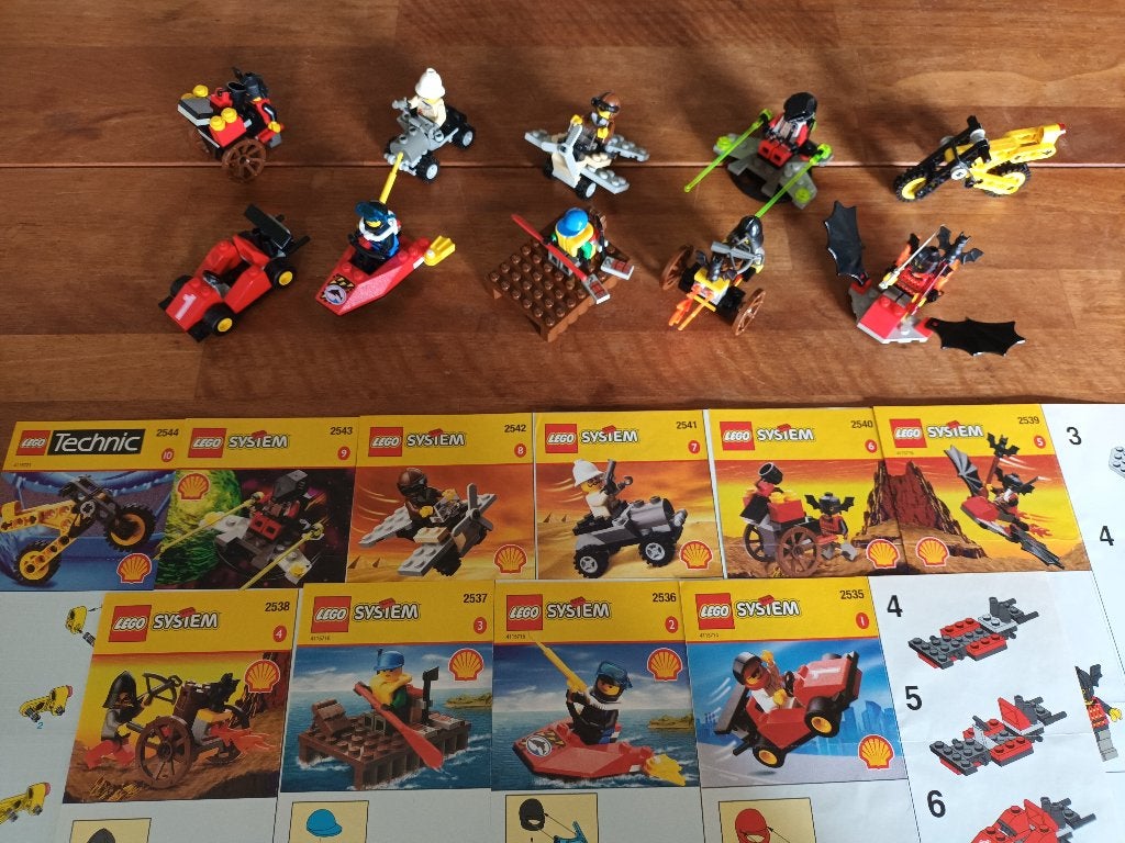 Lego shell Promo sets uit 1998, Gebruikt, Overige thema's, Inclusief instructies, Lego