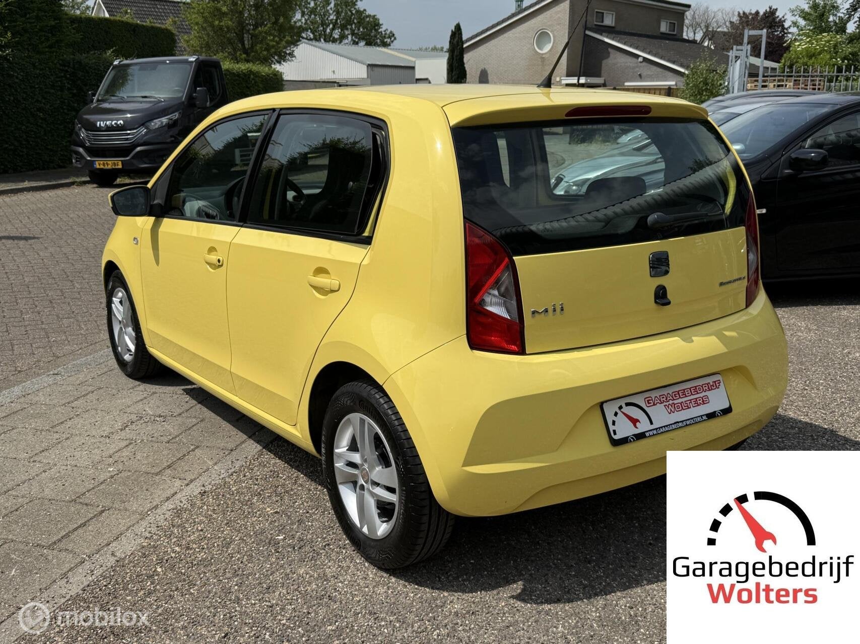 Seat Mii 1.0 ZOMER + WINTERBANDEN AIRCO 5DR LMV NW APK, Auto's, Voorwielaandrijving, Stof, Zwart, Mii