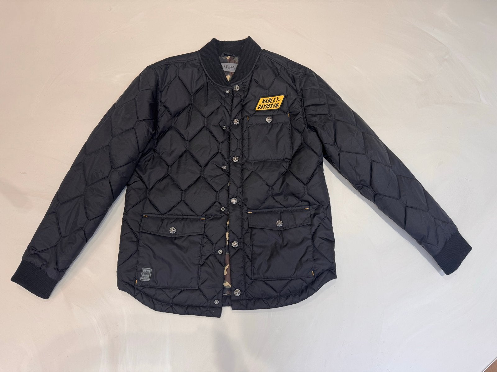 Harley-Davidson gewatteerde jas maat L zgan, Motoren, Ophalen of Verzenden, Tweedehands, Heren, Jas | textiel