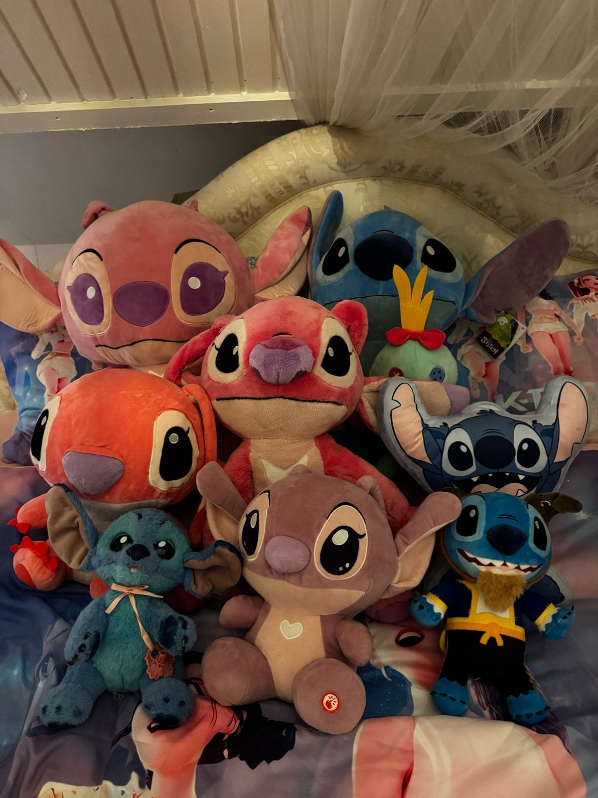 Grote collectie Disney Stitch en Angel knuffels, Kinderen en Baby's, Speelgoed | Knuffels en Pluche, Ophalen, Disney, Overige typen