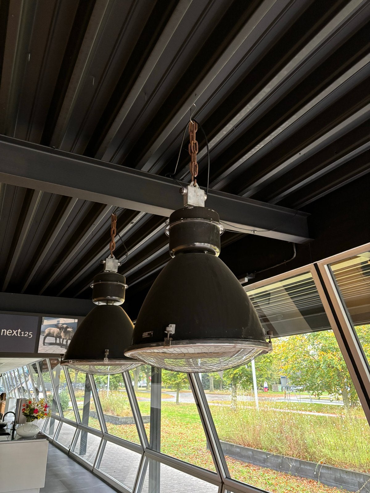 Originele Industriële Kippenstal Lampen - Set van 2, Huis en Inrichting, Ophalen, Gebruikt, Metaal