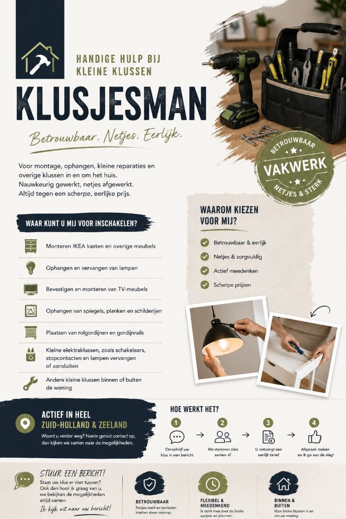 Monteren IKEA Kasten, Lampen, Klusjesman en Overige Klusjes, Ophalen