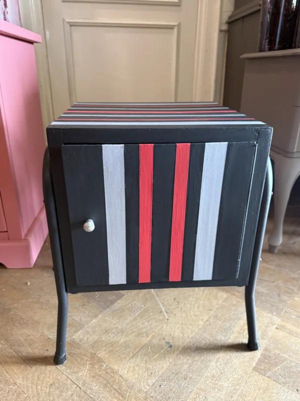 Vintage klein kastje uit de sixties, uniek nachtkastje VdlM, Huis en Inrichting, Ophalen, Minder dan 50 cm, Zo goed als nieuw