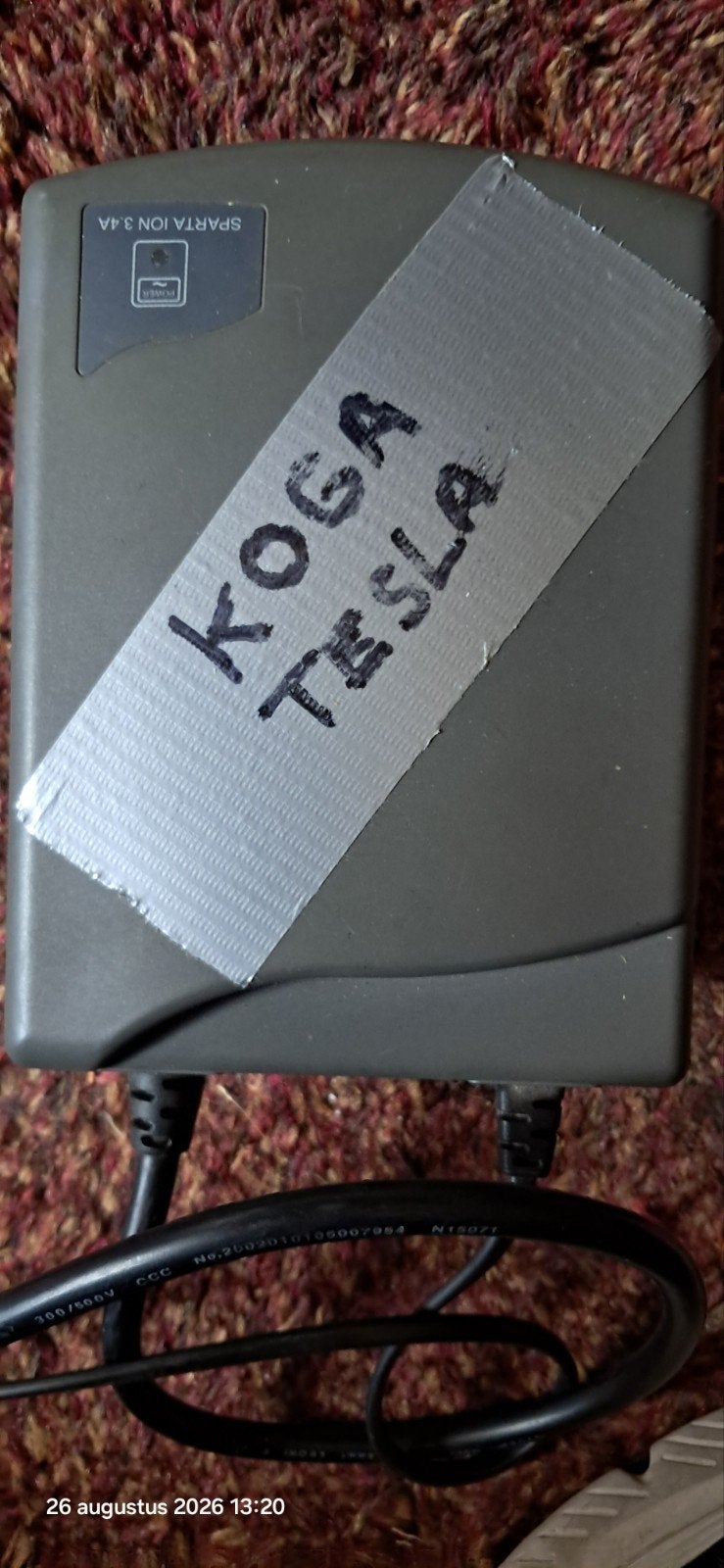 Sparta ION 3.4A acculader (Koga Tesla), Ophalen of Verzenden, Gebruikt