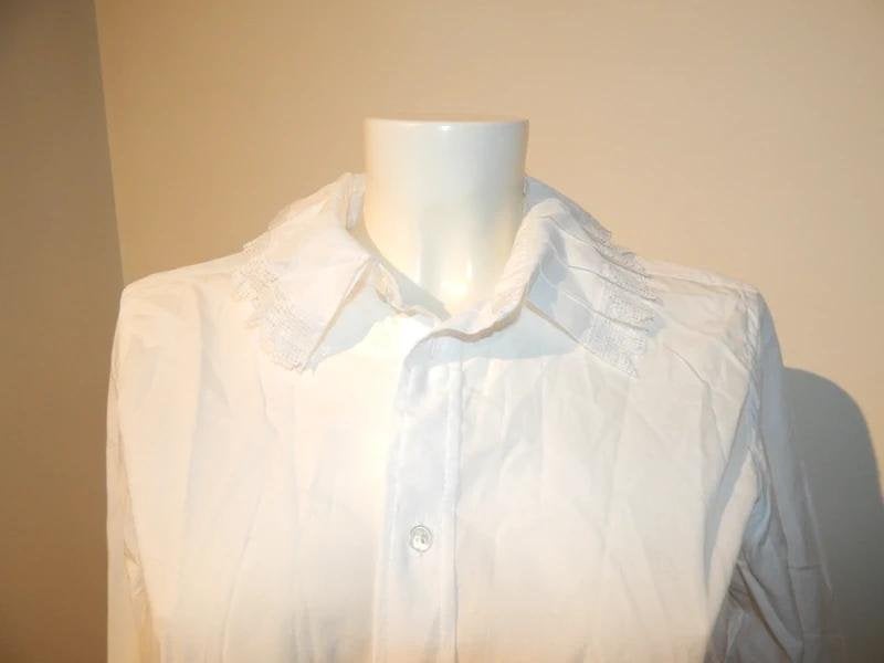 Ralph Lauren witte blouse grote sier kraag en mouw 36/38, Verzenden, Wit, Zo goed als nieuw, Ralph Lauren