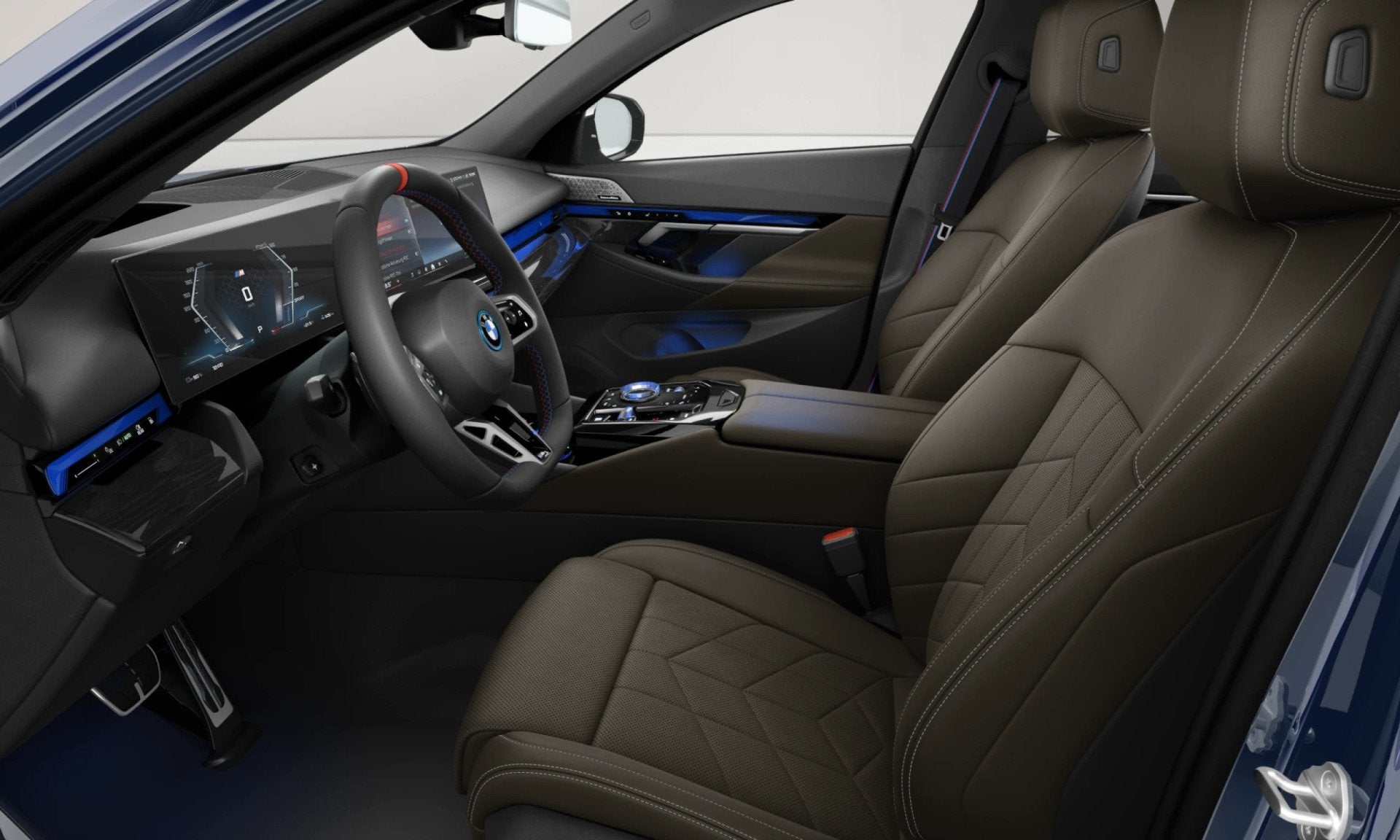 BMW i5 M60 xDrive - M-Sport Pro - Pano - Bowers & Wilkins -, Auto's, 514 km, Gebruikt, Blauw, Skiluik