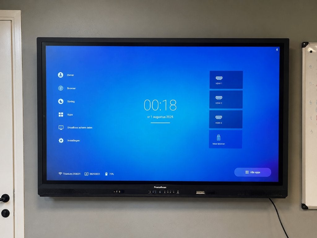 Promethean ActivPanel Titanium 75 inch – 4K touchscreen, Diversen, Ophalen, Gebruikt, Digiboard