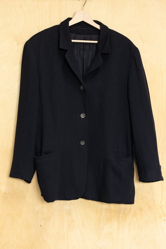 Windsor mooie zwarte 100% wollen tussenjas L 44, Zwart, Maat 42/44 (L), Ophalen of Verzenden, Windsor