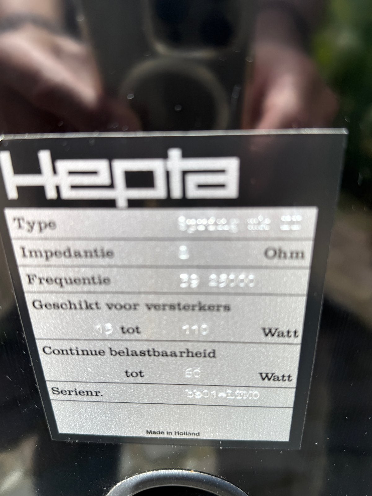 Hepta Spring mk II Vloerstaande Luidsprekers - Made in Holla, Vloerstaande luidspreker, Gebruikt, 60 tot 120 watt, Ophalen