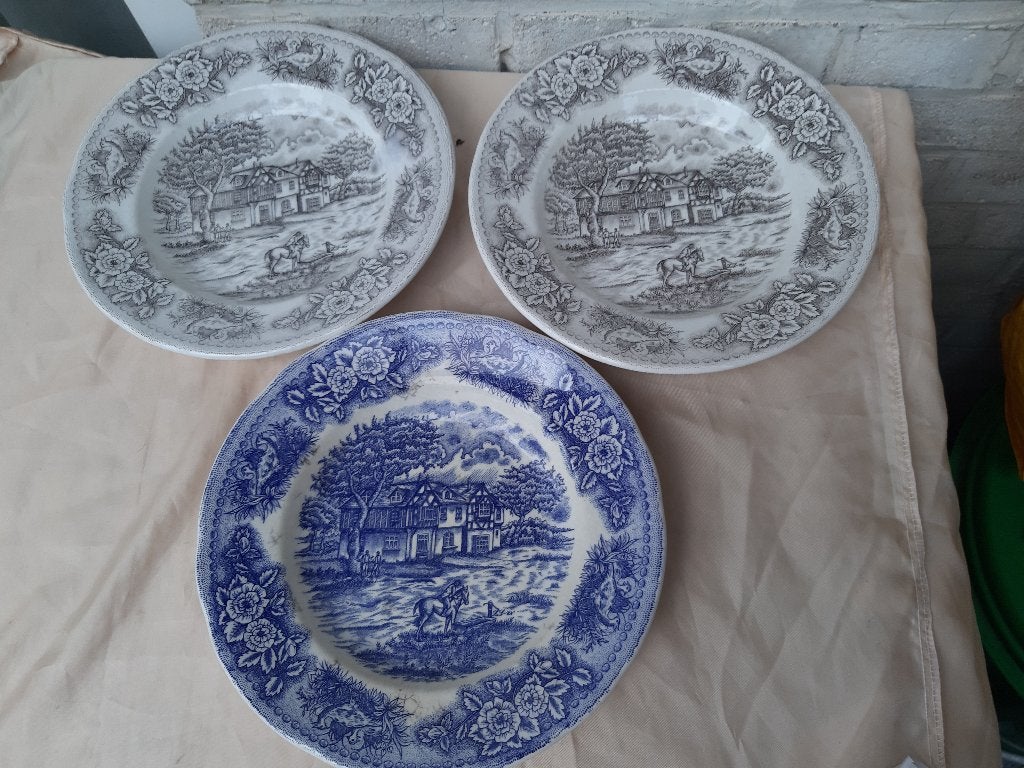 Serviesgoed, Vilbay & Gayford, Newstone. 3 borden, Ophalen, Villeroy & Boch, Zo goed als nieuw, Bord(en)