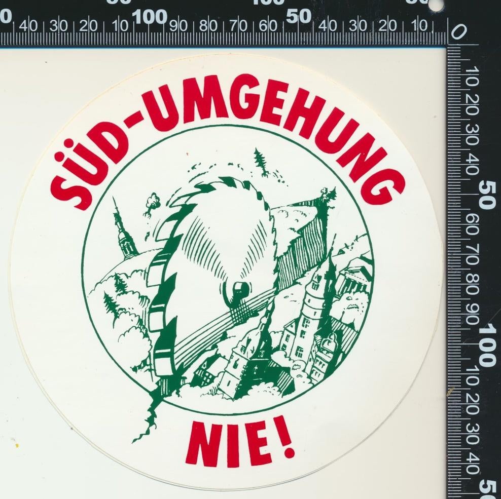 Sticker: Sud Umgehung Nie, Ophalen of Verzenden, Zo goed als nieuw, Bedrijf of Vereniging