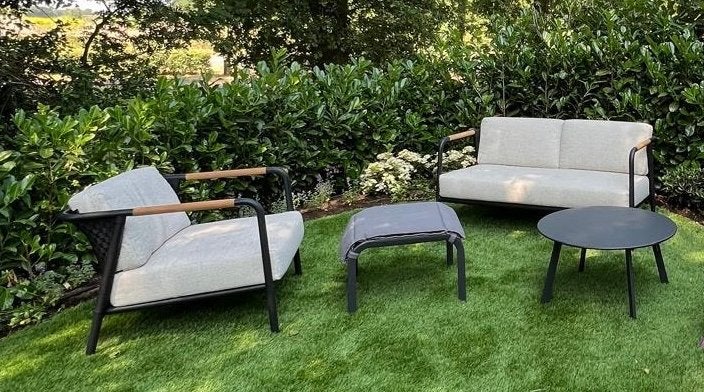 Apple Bee Elle - loungeset, Tuin en Terras, Ophalen, 4 zitplaatsen, Aluminium, Zo goed als nieuw