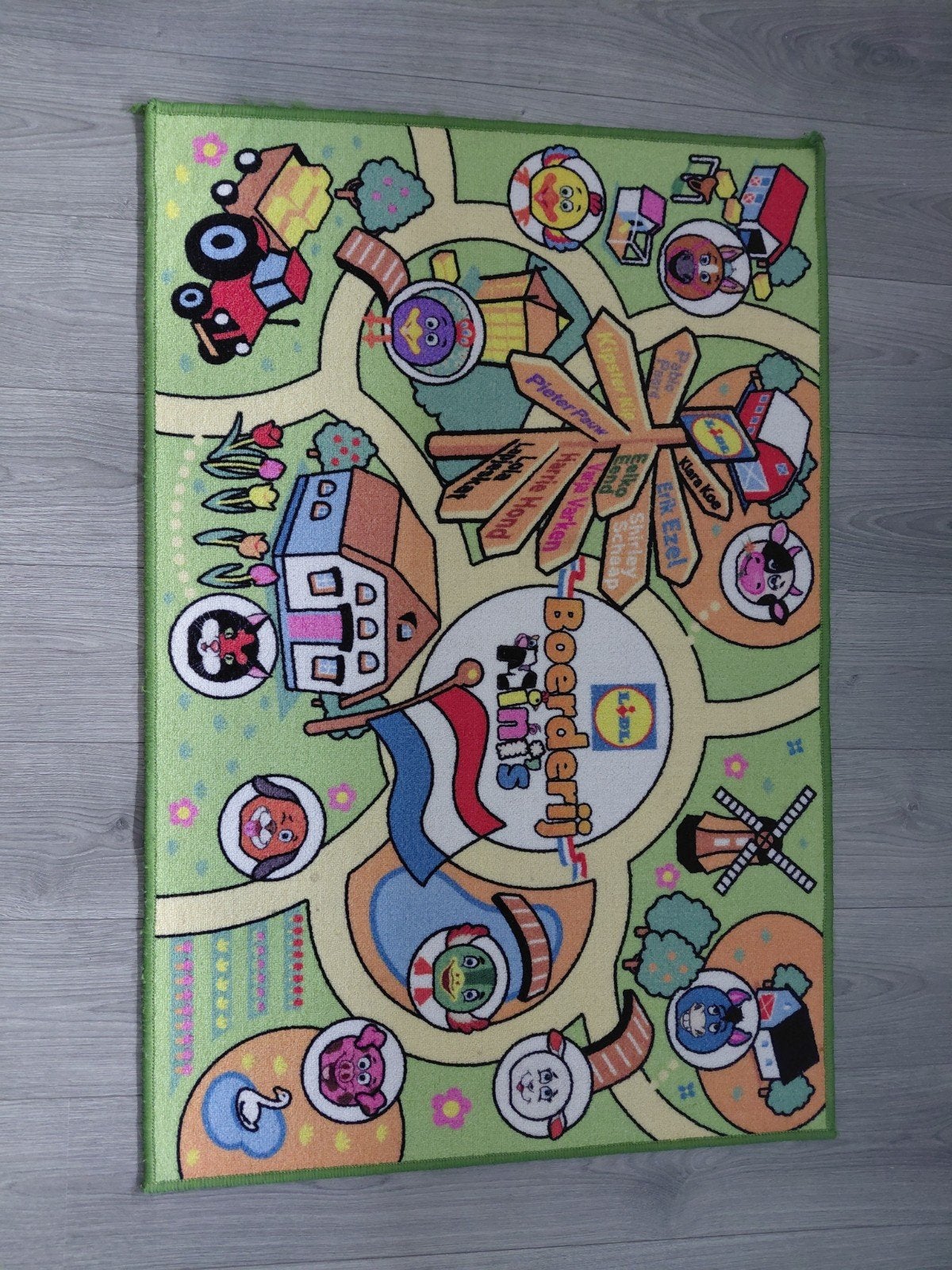 Lidl Boederij Minis Speelkleed - Zo goed als nieuw, Ophalen, 100 tot 150 cm, Kinderlijk, Boerderijthema, 50 tot 100 cm