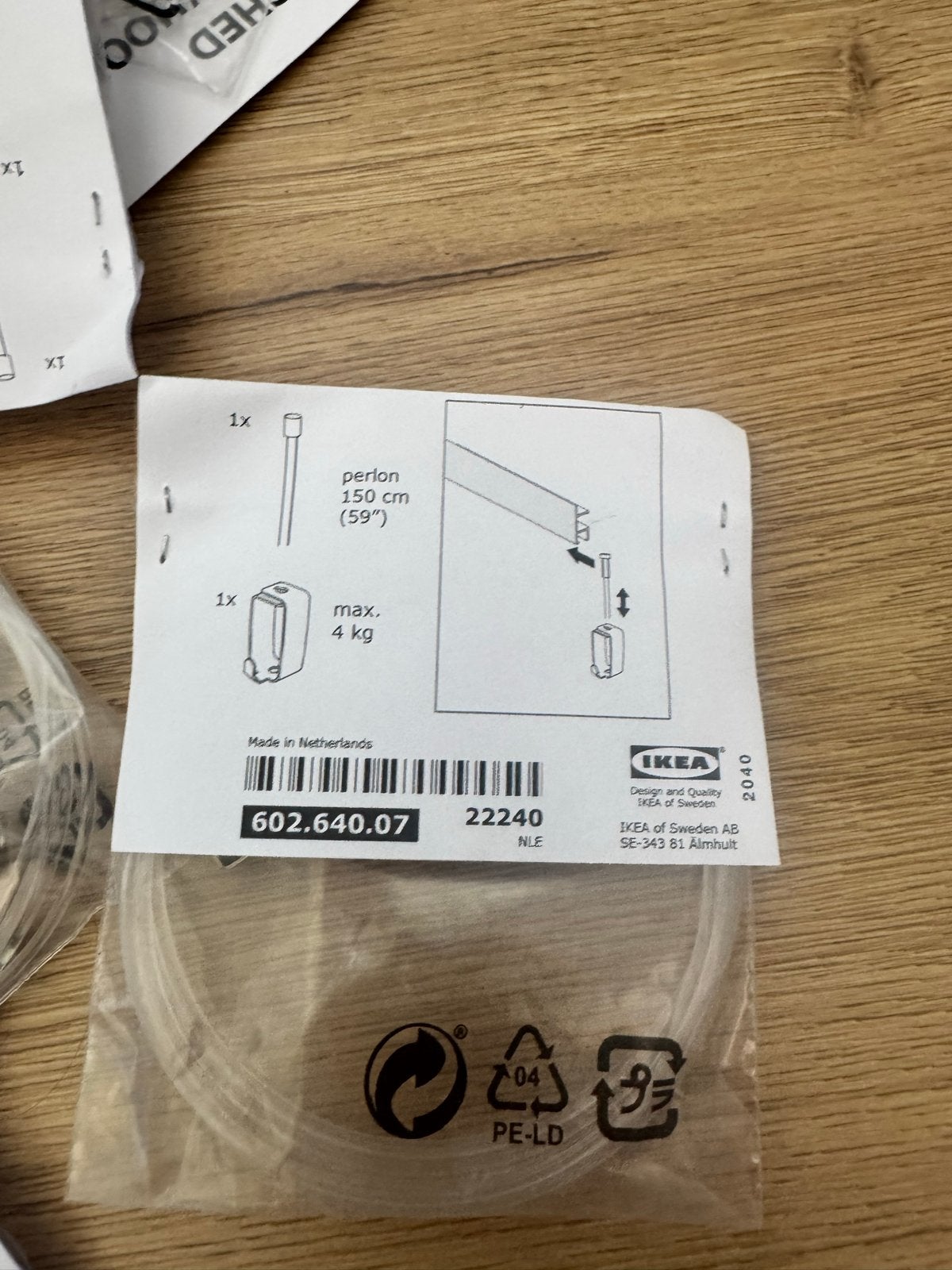 IKEA HAGHED snoer/haak voor ophangen (nieuw) 40 stuk, Ophalen of Verzenden, Nieuw, Kunststof, Modern