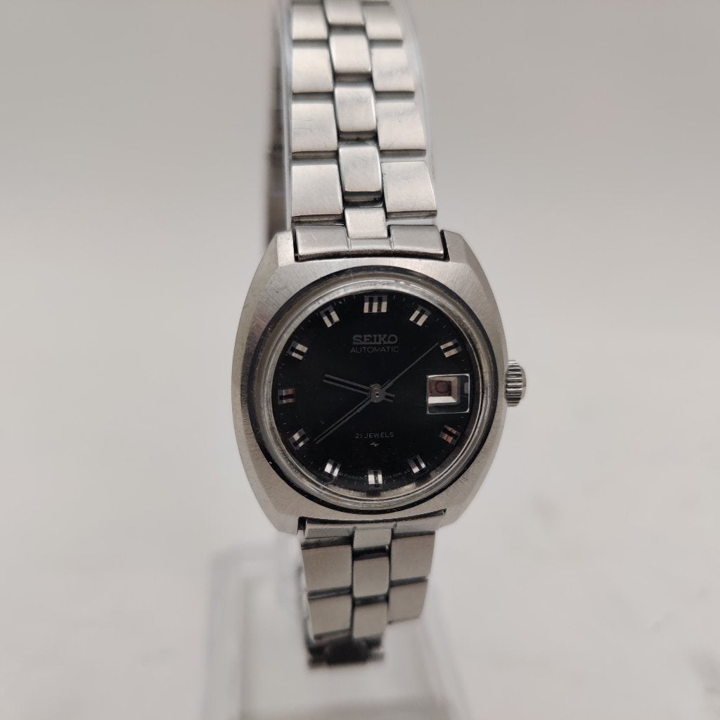 Seiko automatic 21 jewels dames vintage horloge €199.99, Seiko, Staal, Polshorloge, Seiko