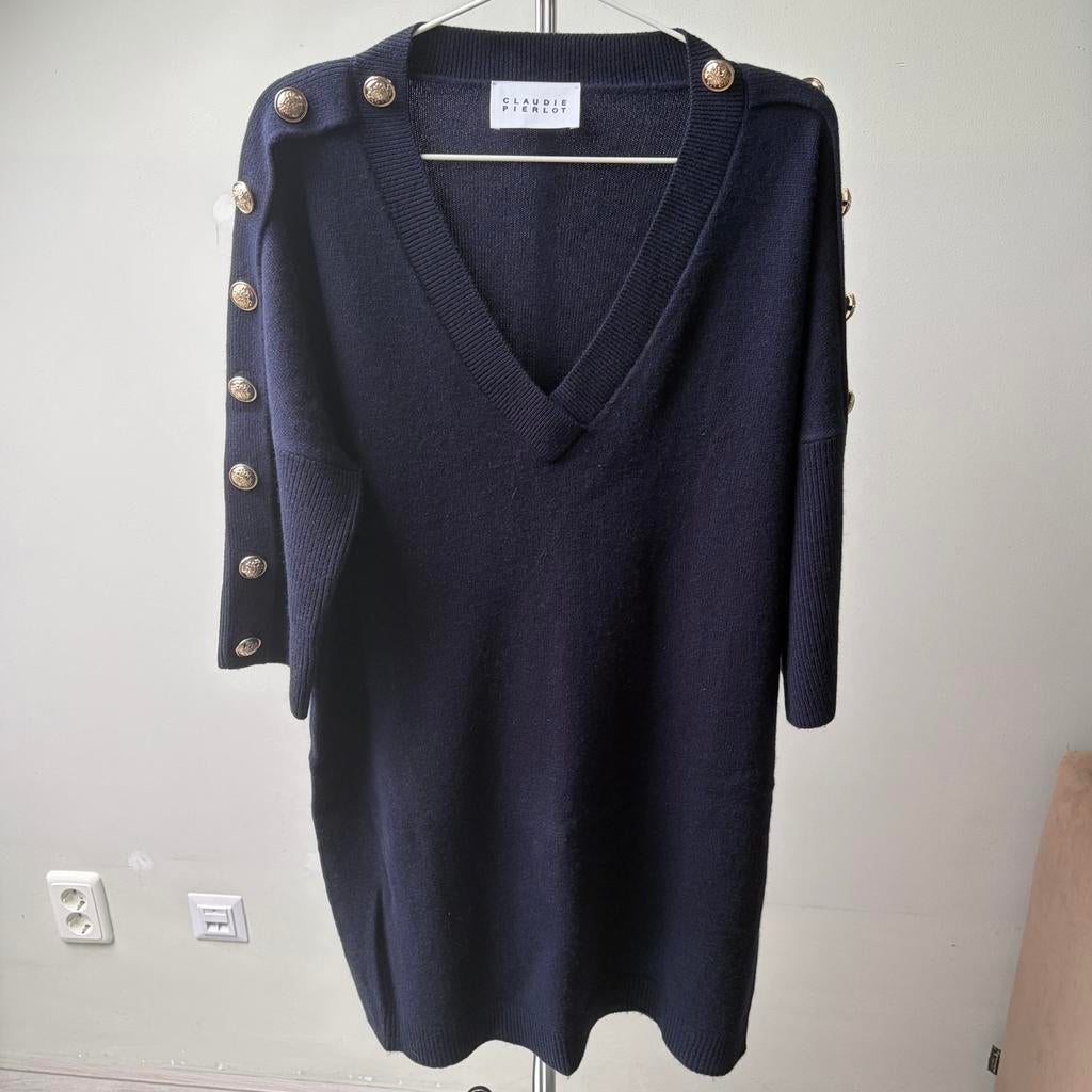 Claudie Pierlot wollen jurk maat 2, Kleding | Dames, Maat 38/40 (M), Zo goed als nieuw, Boven de knie, Verzenden