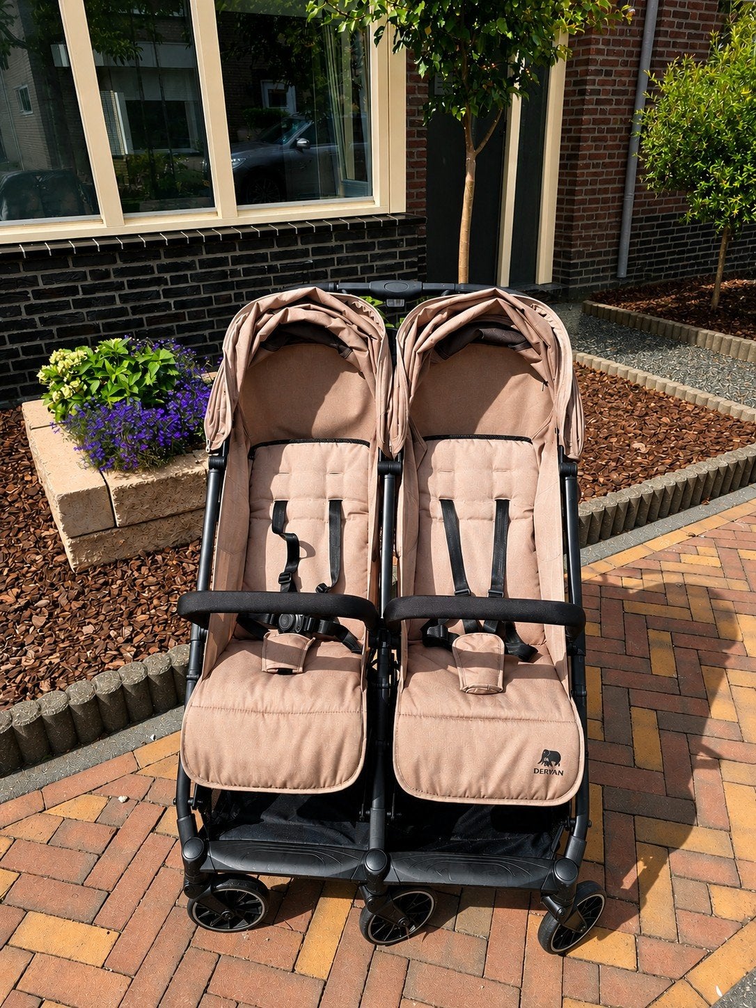 Deryan rolo x2 duobuggy, Kinderen en Baby's, Buggy's, Ophalen of Verzenden, Nieuw, Overige merken, Verstelbare rugleuning