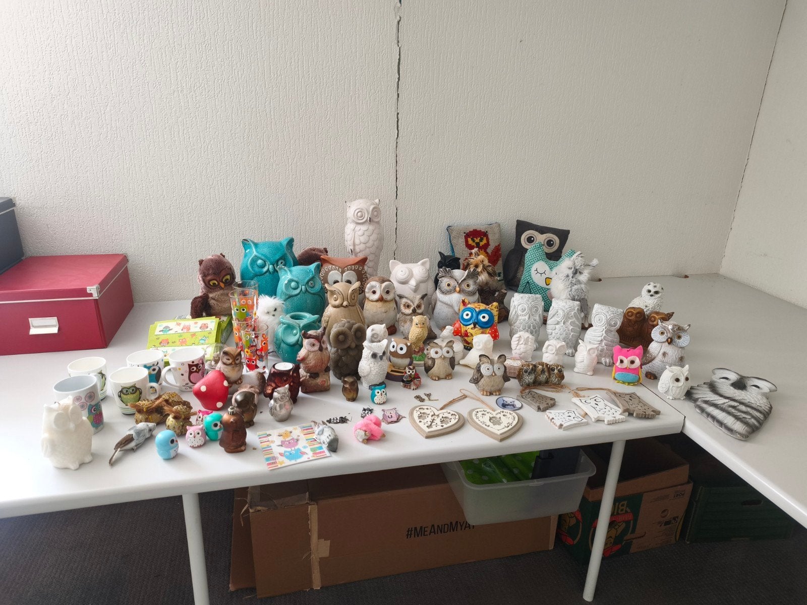 Grote verzameling uilen decoratie en beeldjes, Ophalen, Gebruikt