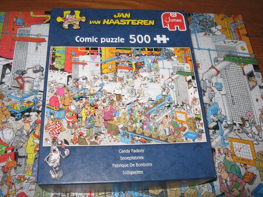 Jan van Haasteren SNOEPFABRIEK 500 stukjes, Ophalen of Verzenden, 500 t/m 1500 stukjes, Gebruikt, Legpuzzel
