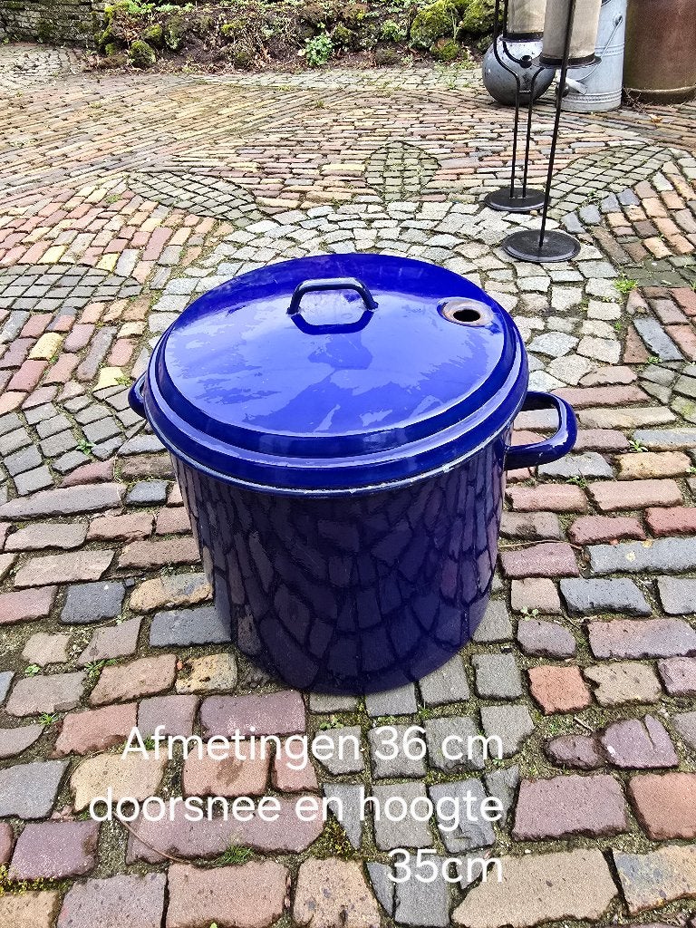emaille weckketel, inmaakketel, Ophalen, Gebruikt, Met deksel, Overige typen