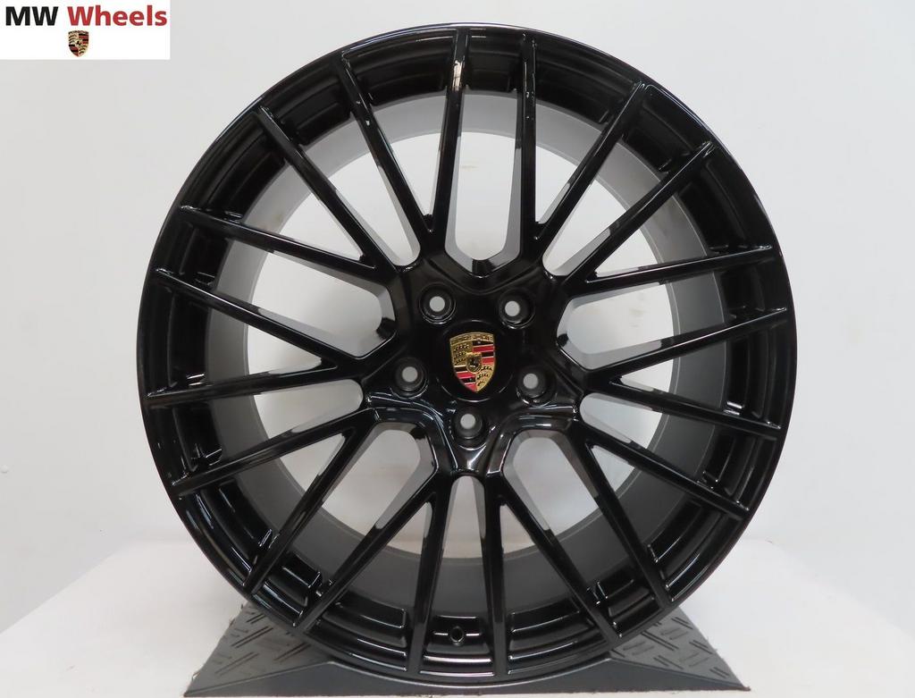 Originele Porsche Cayenne Coupe spyder 22 inch velgen zwart, Gebruikt, Velg(en), -, -