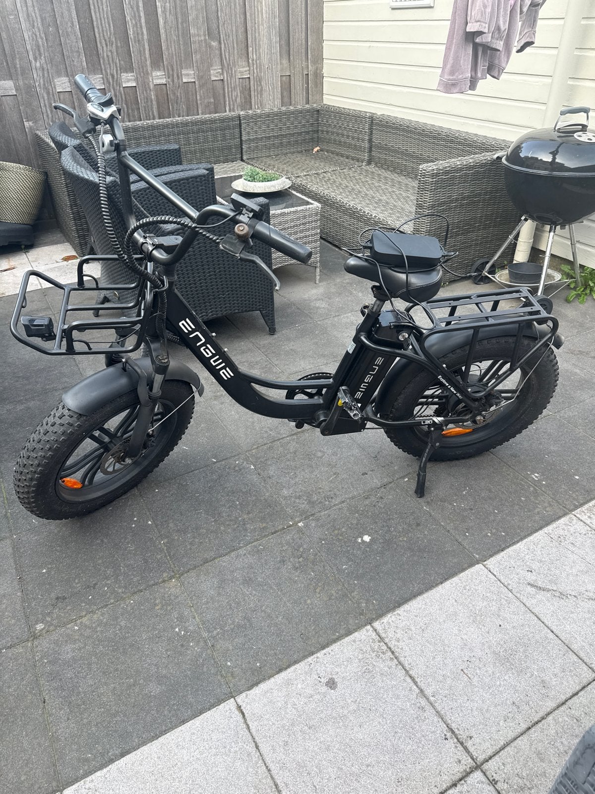 Engwe L20 E-bike - Fatbike met lage instap, Zo goed als nieuw, Minder dan 47 cm, 50 km per accu of meer, Ophalen