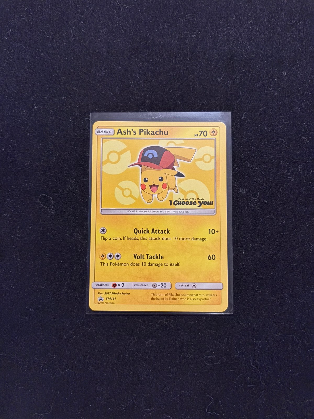 Pikachu Sm111 - Ash's Pikachu Promo Pokemon kaart, Ophalen, Zo goed als nieuw