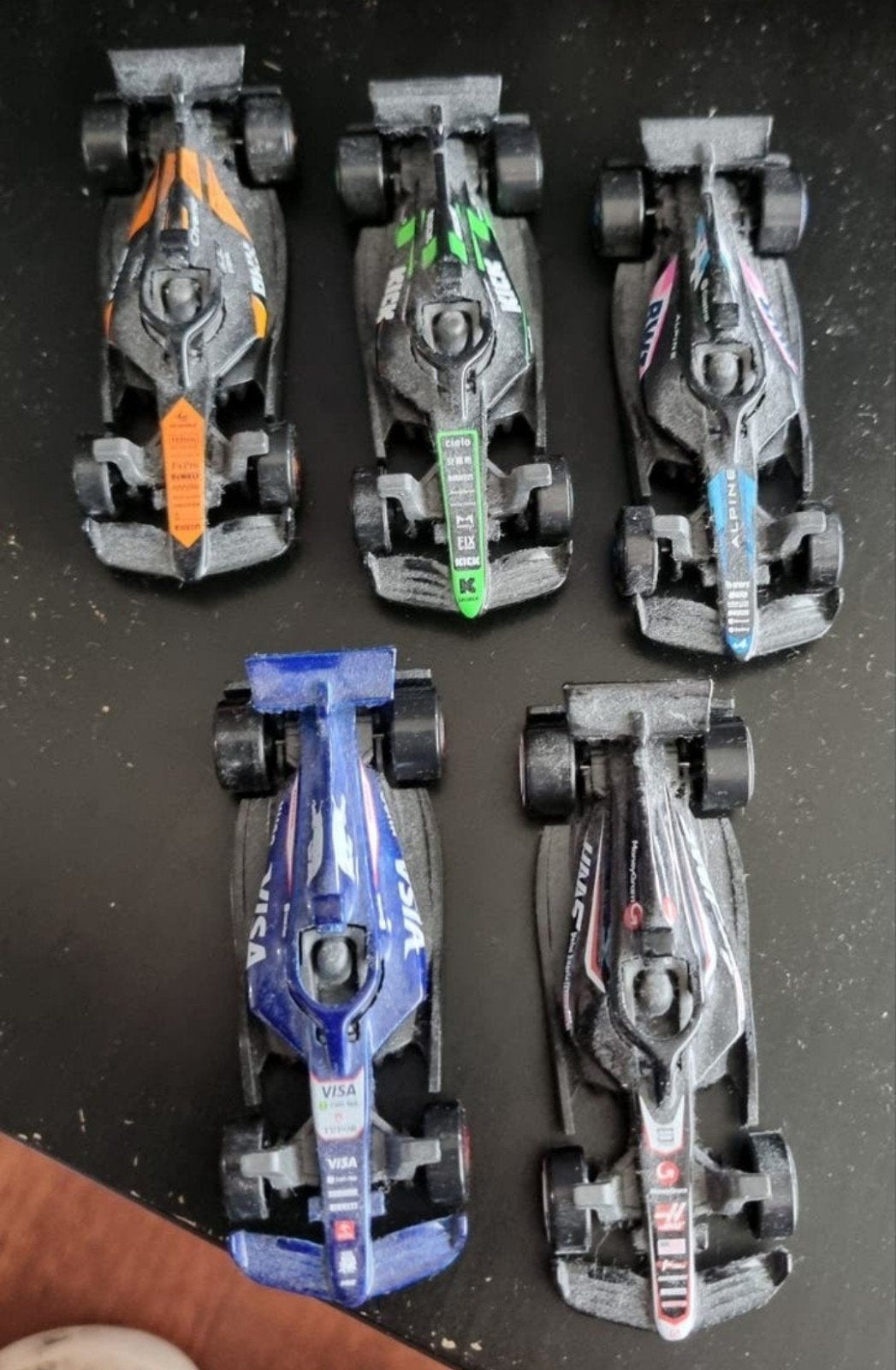 Hotwheels autootjes F1, totaal 5 stuks, Ophalen of Verzenden