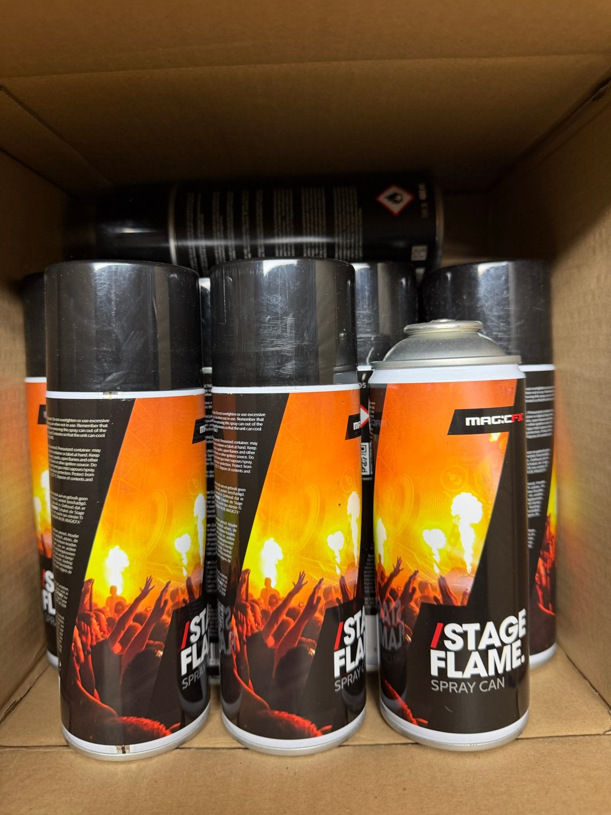 Magic FX Stage Flame Spray Cans - 11 stuks, Ophalen of Verzenden