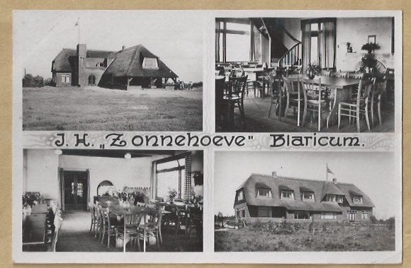 Zonnehoeve Blaricum - Oude Ansichtkaart (Gelopen), Verzamelen, Ophalen of Verzenden, 1940 tot 1960, Gelopen, Noord-Holland