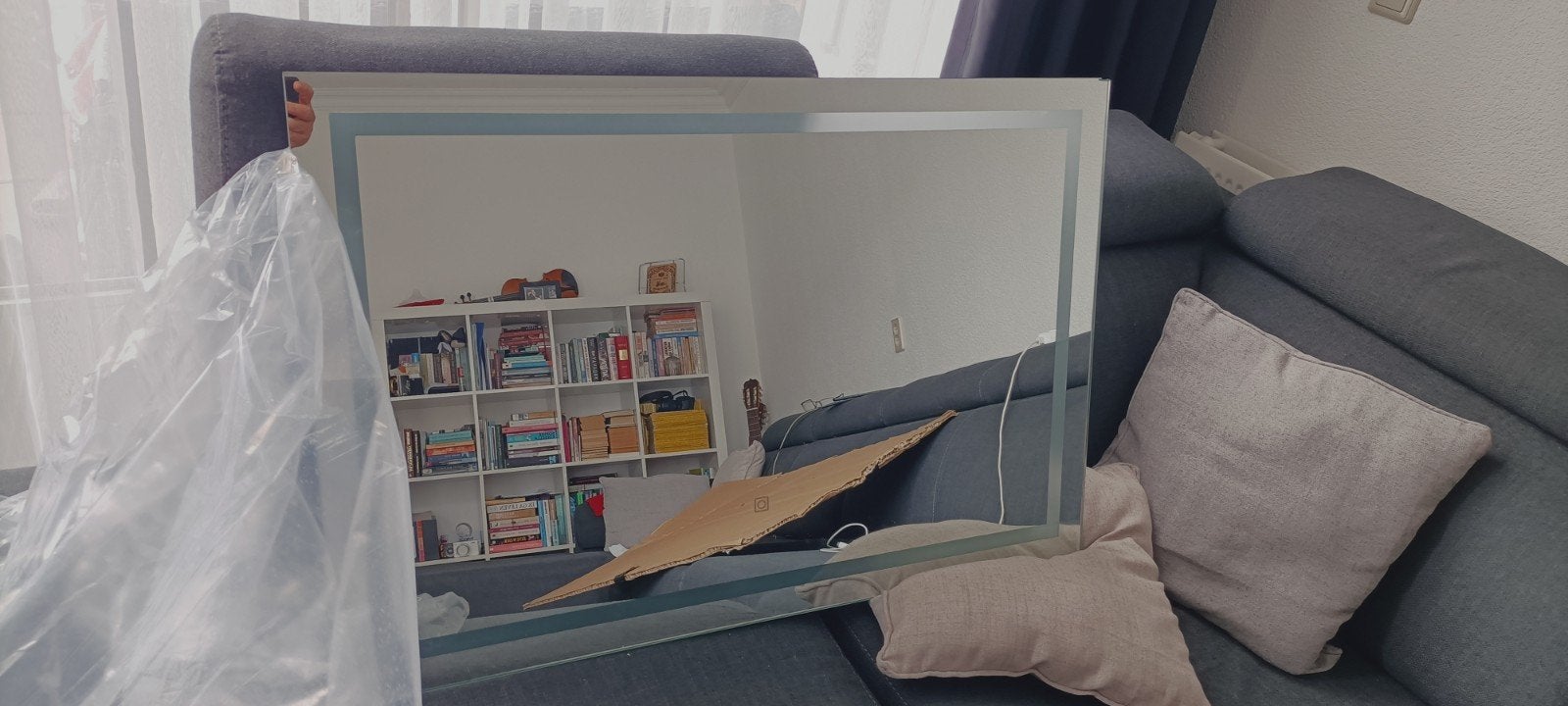 badkamer spiegel met verlichting, Ophalen, Overige typen, Nieuw, 50 tot 100 cm