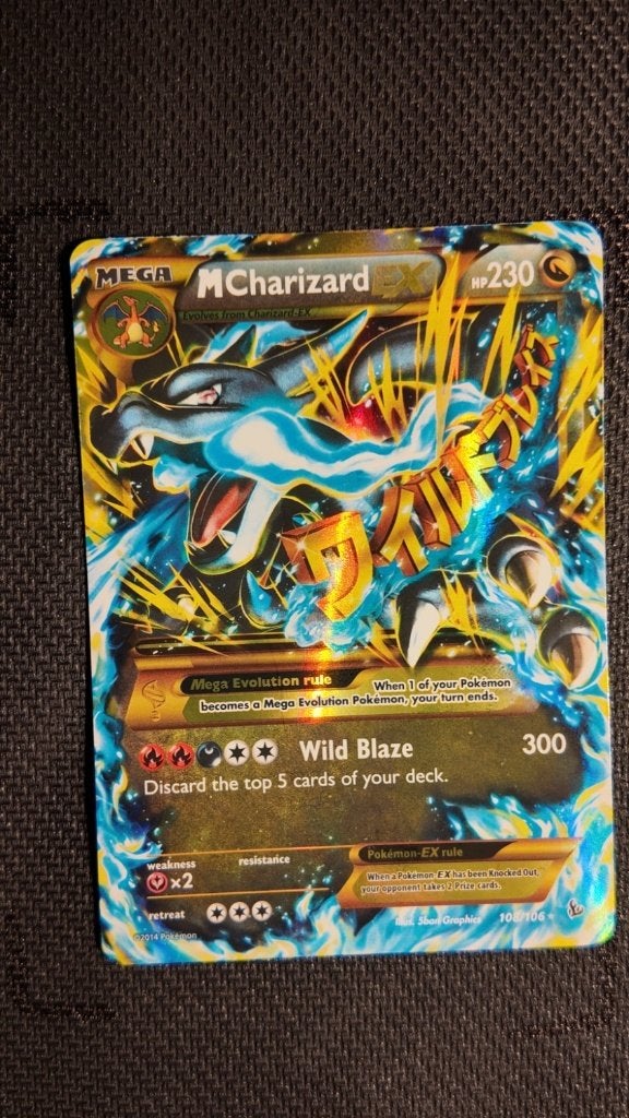 M Charizard-EX 108 Flashfire | Pokemon kaart, Ophalen, Losse kaart, Foil