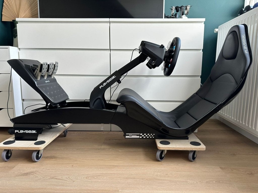Set Playseat Formula Black + stuur, pedalen en ondermat, Ophalen, Zo goed als nieuw, Zwart, Overige modellen