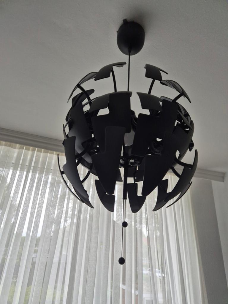 Plafond lamp zwart ikea, Ophalen of Verzenden, Zo goed als nieuw, Minder dan 50 cm