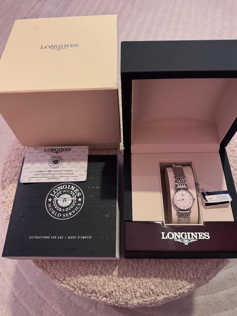 Longines la grande classique diamonds full set, Sieraden, Tassen en Uiterlijk, Horloges | Dames, Ophalen, Nieuw, Staal, Overige merken
