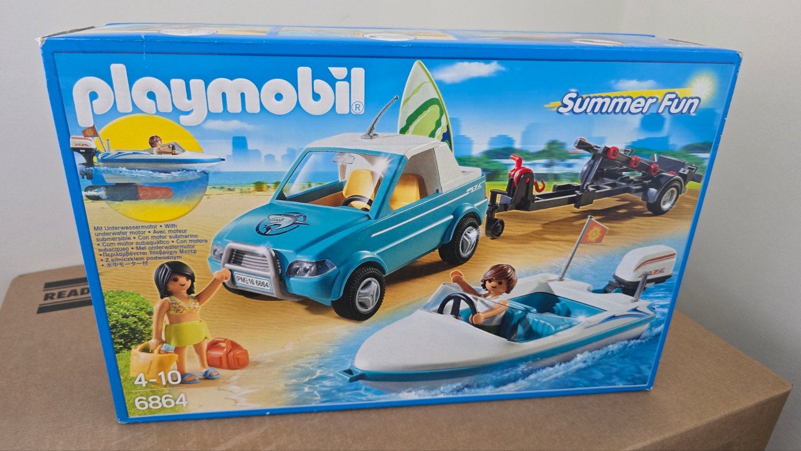 Playmobil 6864 Pick Up met speedboot nieuw in doos, Kinderen en Baby's, Speelgoed | Playmobil, Ophalen of Verzenden, Nieuw, Complete set