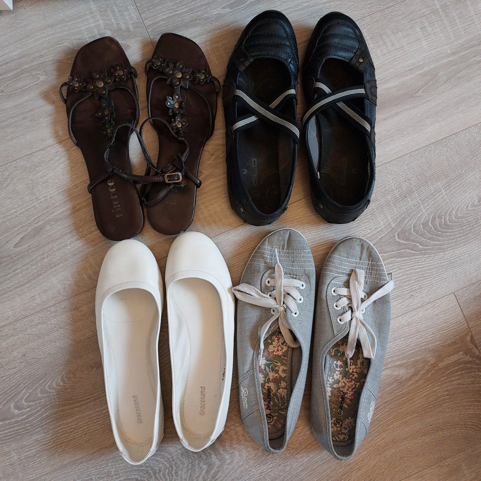 Ballerina's en sandalen maat 40, Ophalen of Verzenden, Gedragen, Ballerina's