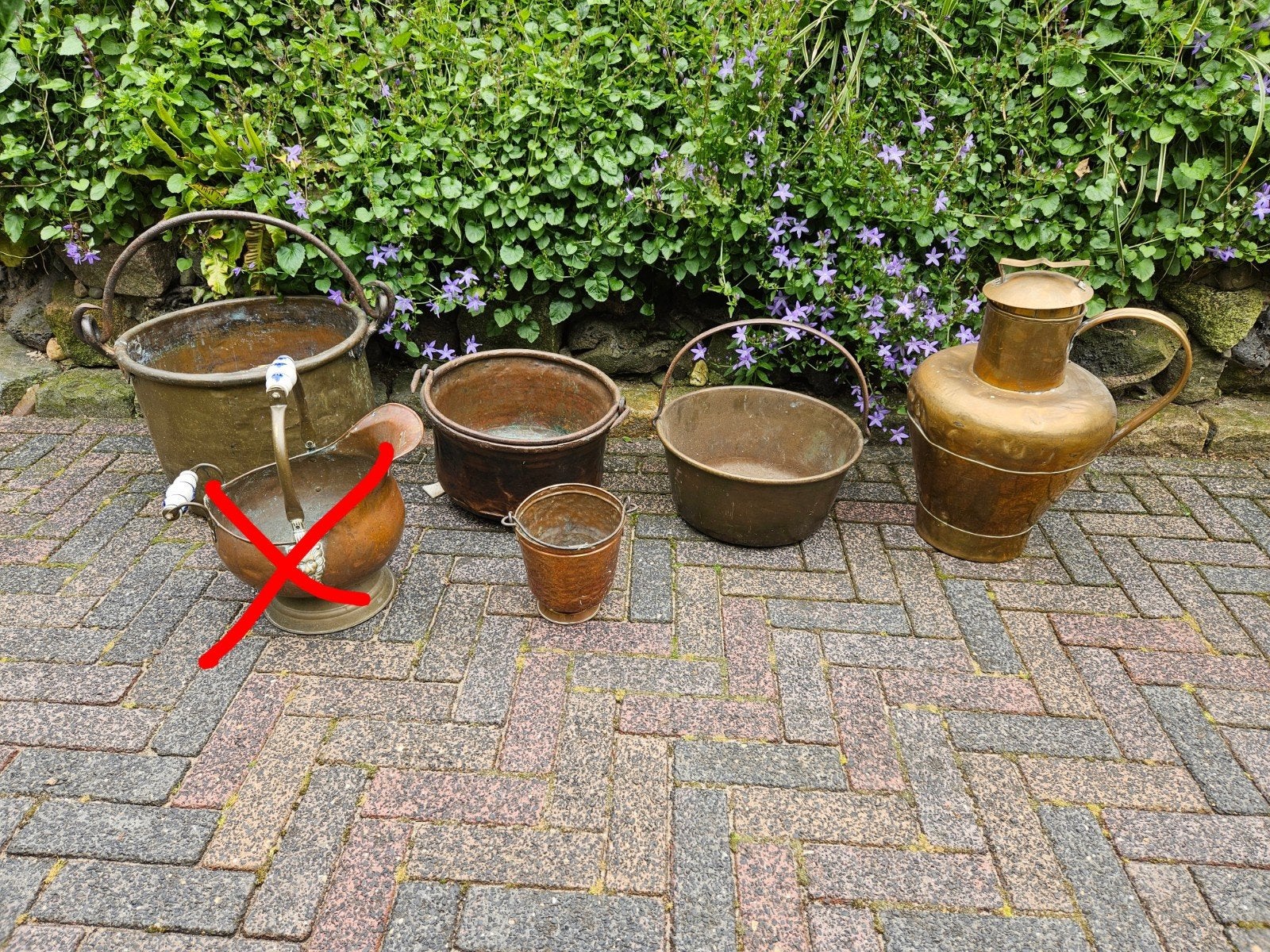 Partij koperen ketels/koperen bakken/rood koperen pot/bak, Antiek en Kunst, Antiek | Koper en Brons, Ophalen of Verzenden, Koper