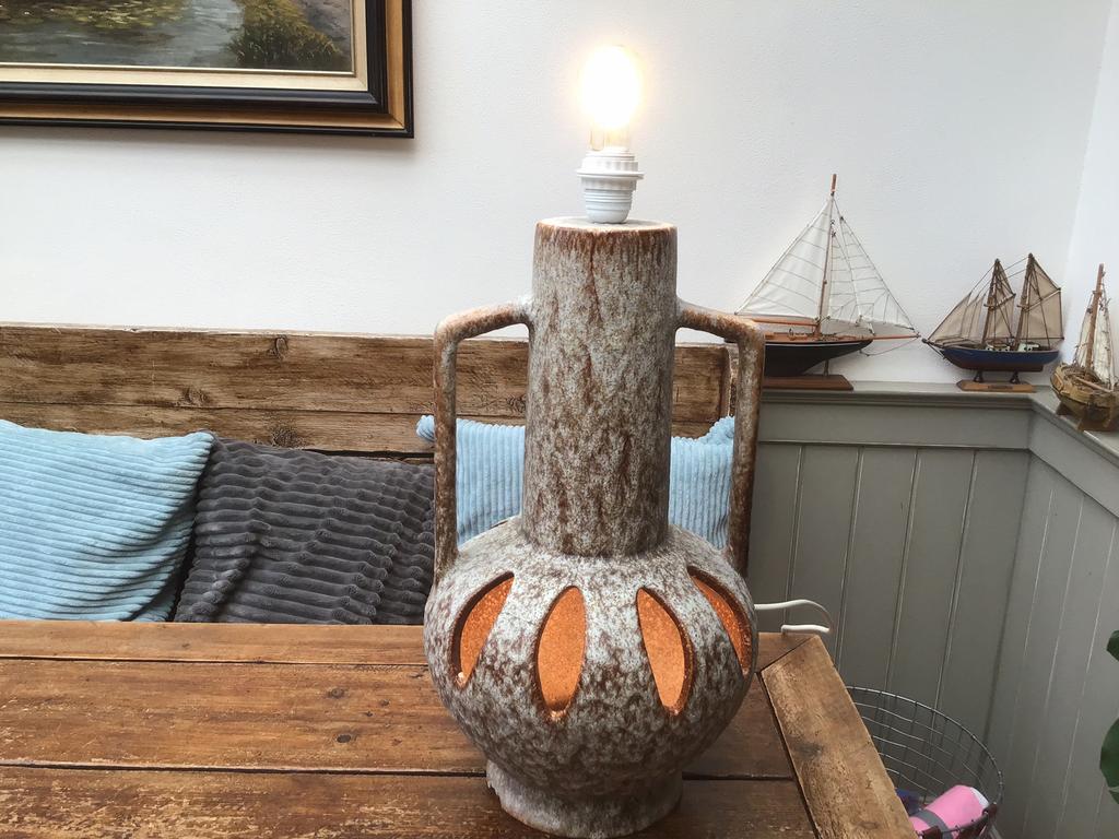Vintage Fat Lava West Germany lamp voet.1960, Ophalen of Verzenden