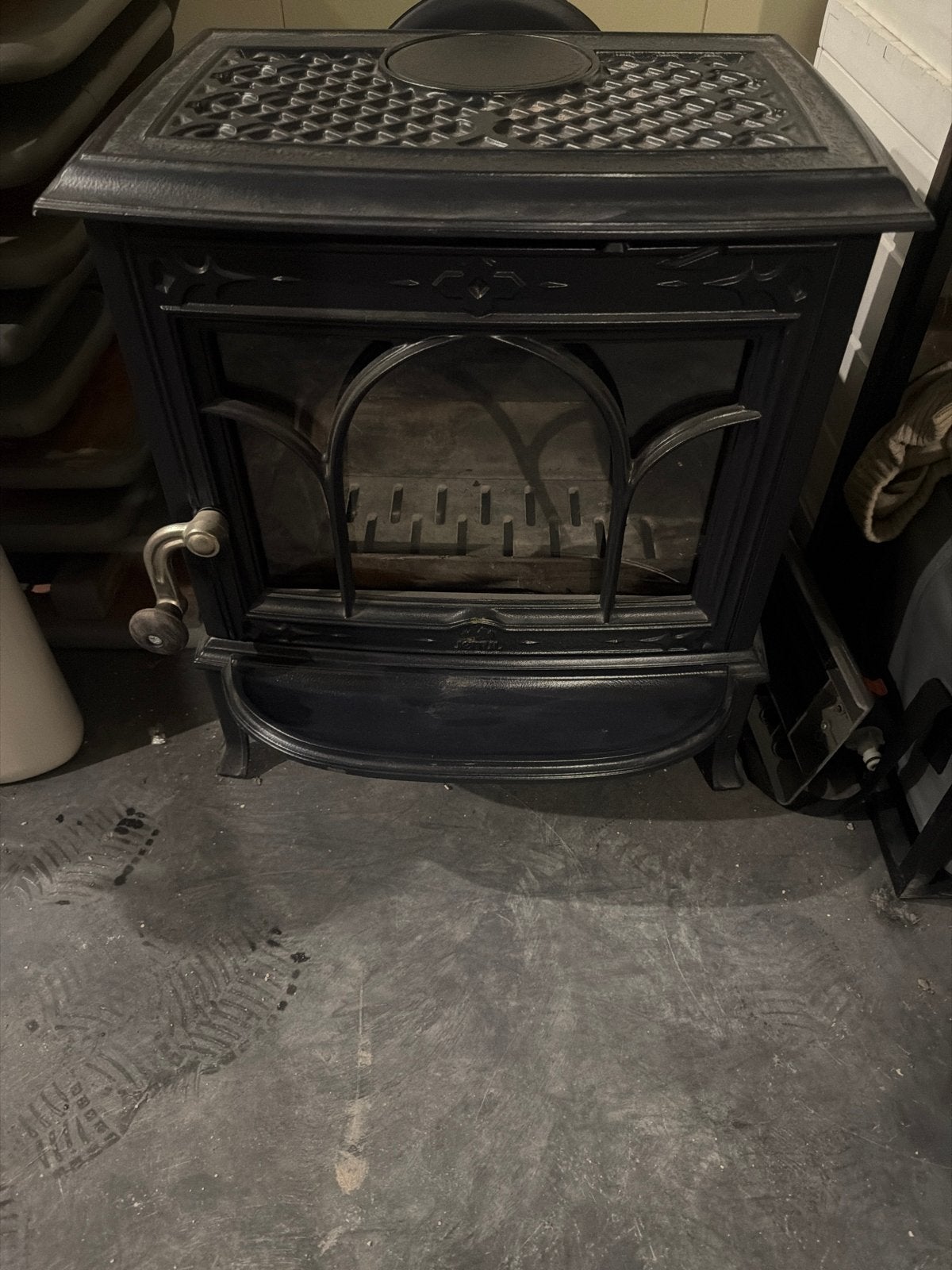Jøtul F100 houtkachel blueblack emaille, Huis en Inrichting, Ophalen, Houtkachel, Zo goed als nieuw, Vrijstaand