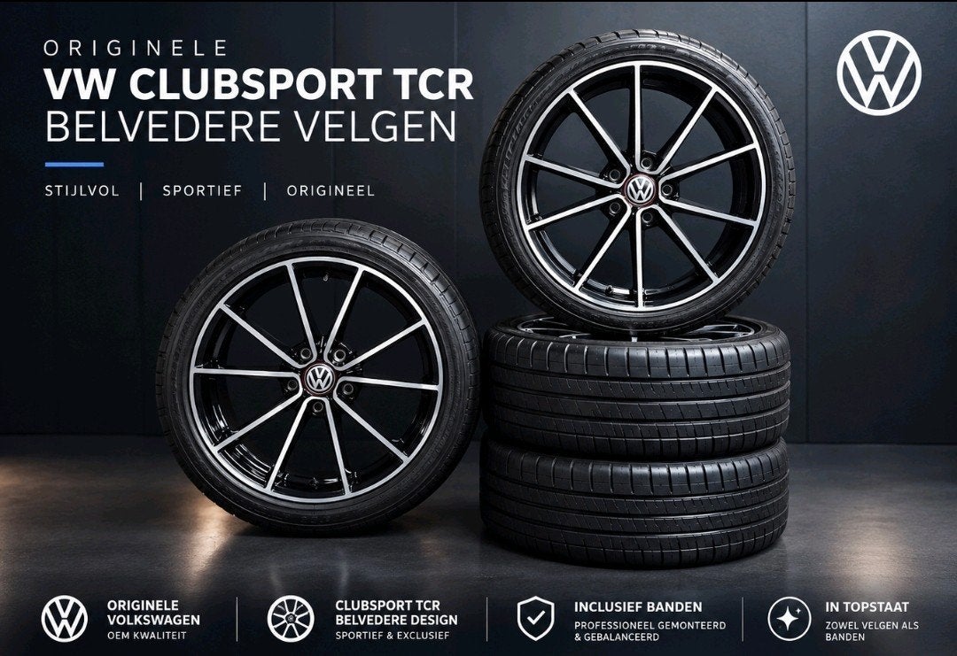VW golf TCR GTI CLUBSPORT BELVEDERE velgen, 18 inch, Velg(en), Ophalen of Verzenden, Vw