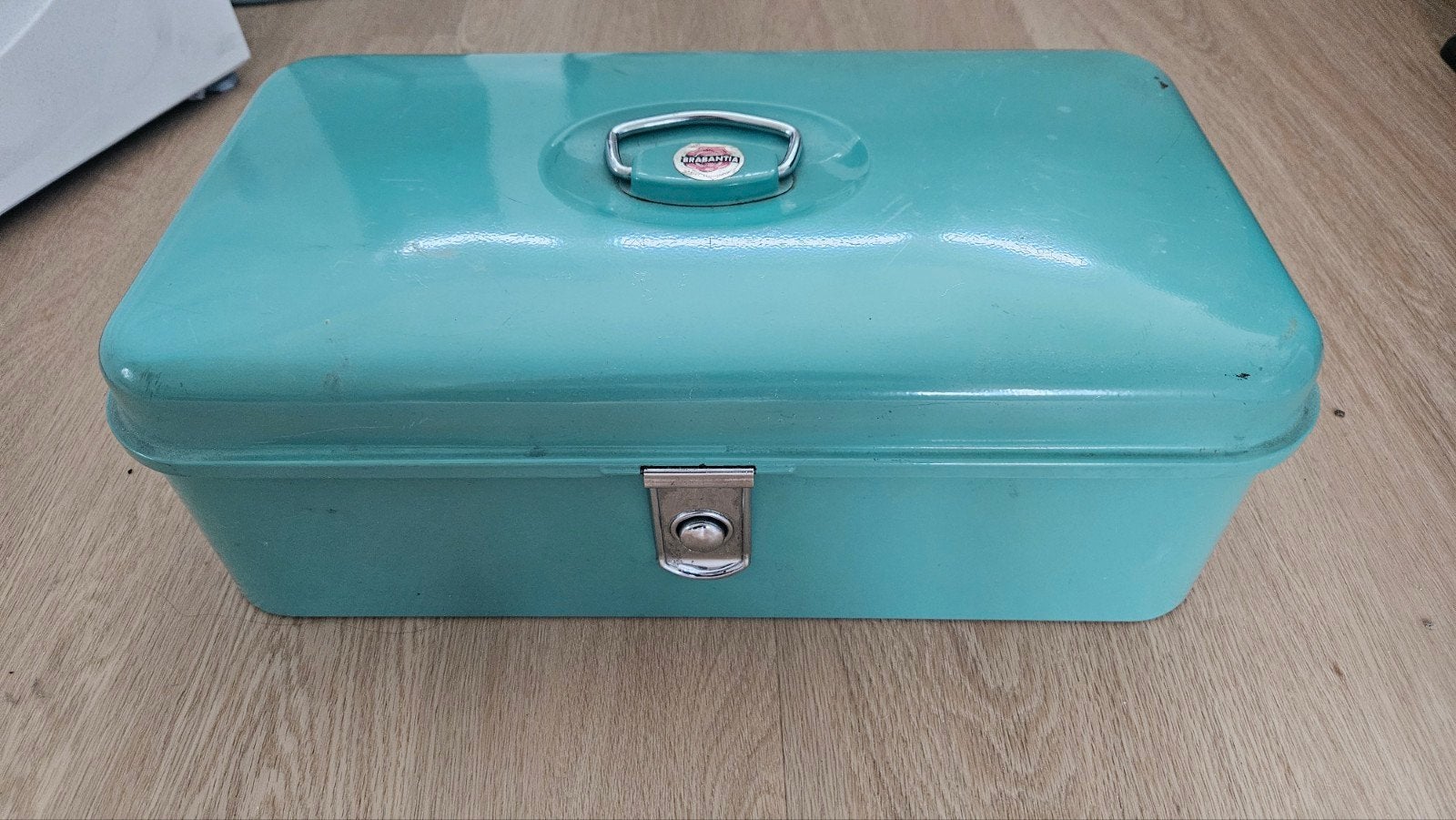 Brabantia broodtrommel blauw retro, Ophalen of Verzenden