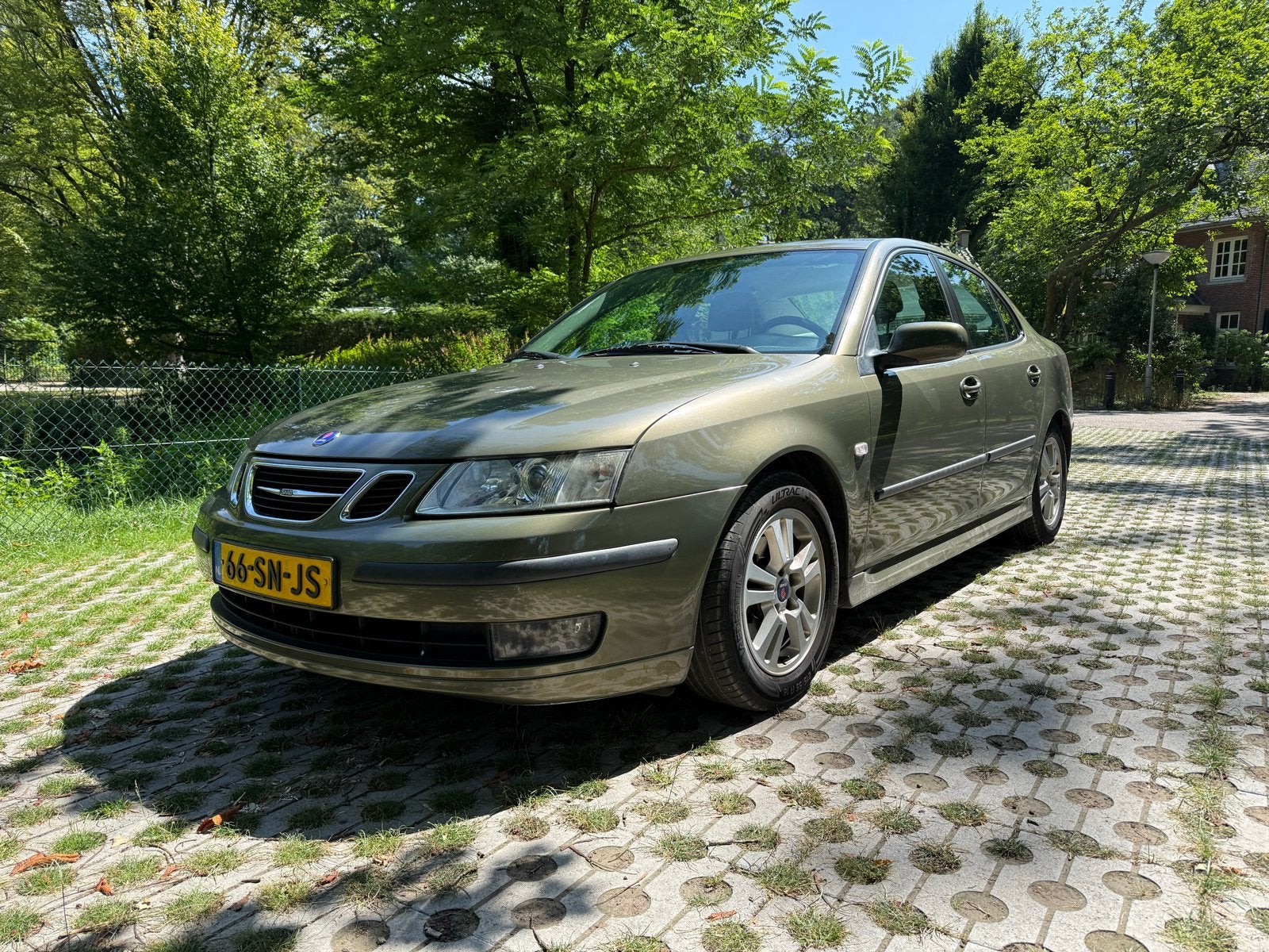 Saab 9-3 1.8 I Sport Sedan 2006 Groen, Auto's, Saab, Stof, 1340 kg, 4 cilinders, 1796 cc